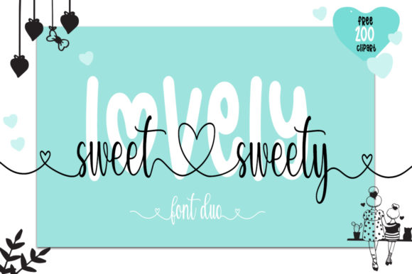 Lovely Sweet Sweety Font Poster 1