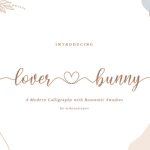 Lover Bunny Font Poster 1