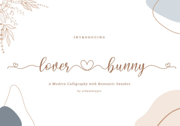 Lover Bunny Font Poster 1