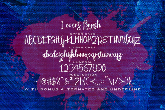Lovers Brush Font Poster 7