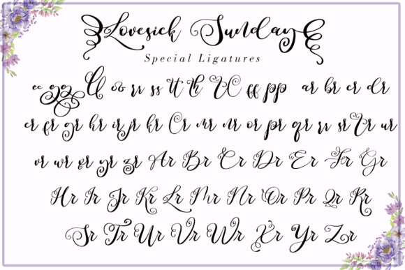 Lovesick Sunday Font Poster 7