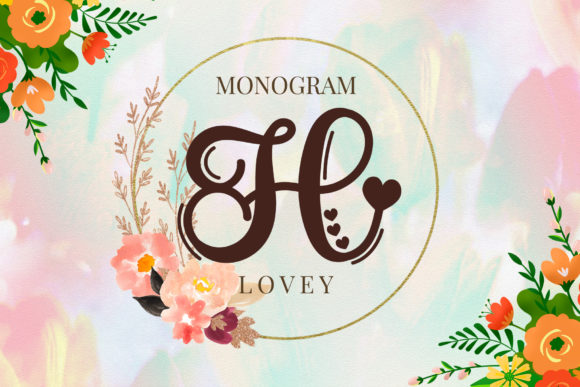 Lovey Monogram Font Font