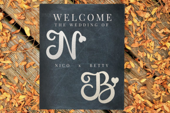 Lovey Monogram Font Font Poster 4