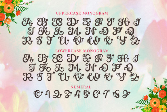 Lovey Monogram Font Font Poster 6
