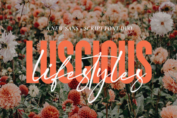 Luscious Lifestyle Duo Font Poster 1