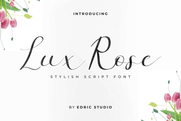 Lux Rose Font Poster 1
