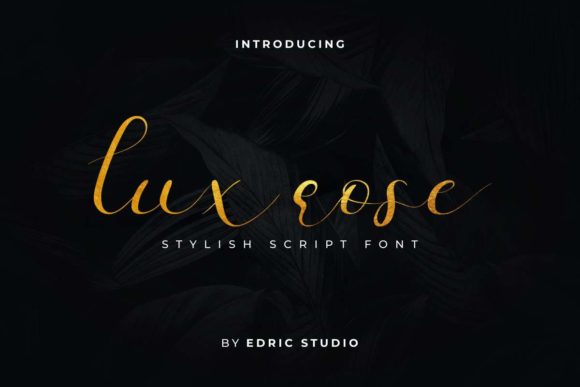 Lux Rose Font Poster 2