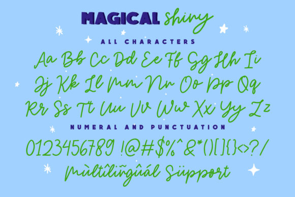 Magical Shiny Font Poster 2