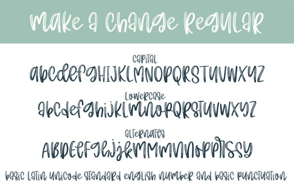 Make a Change Font Poster 2