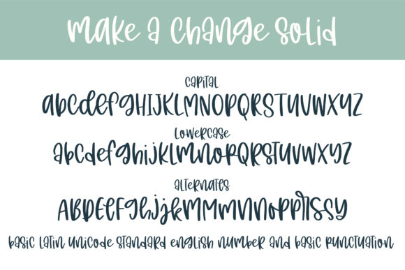 Make a Change Font Poster 3