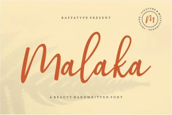 Malaka Font Malaka Font Poster 1