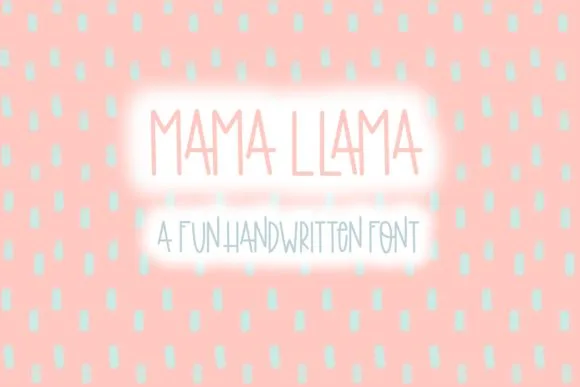Mama Llama Font Mama Llama Font Poster 1