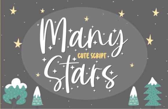 Many Stars Font Poster 1