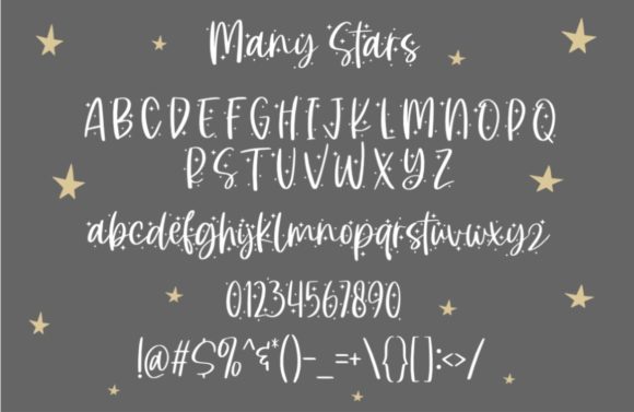 Many Stars Font Poster 3