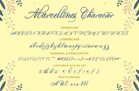 Marcellines Font Poster 9