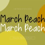 March Peach Font Poster 1