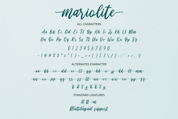 Mariolite Font Poster 2
