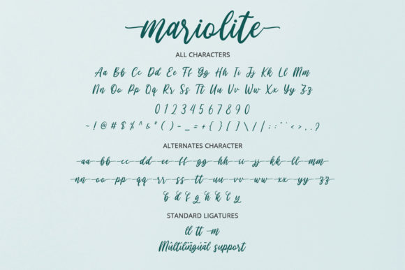 Mariolite Font Poster 2