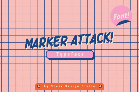 Marker Attack Font Poster 1