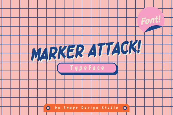 Marker Attack Font Poster 1