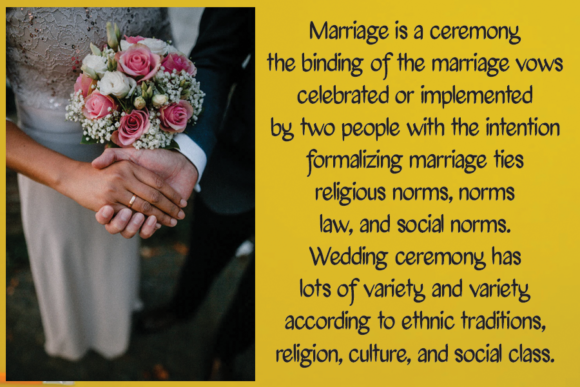 Marriage Font Poster 3