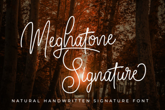 Meghatone Signature Font Poster 1