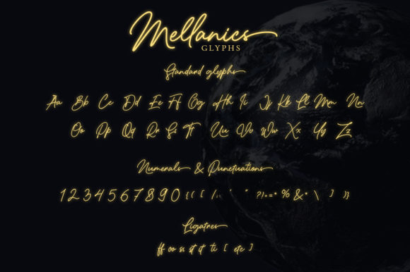 Mellanics Font Poster 8