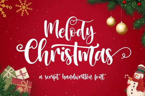 Melody Christmas Font Melody Christmas Font Poster 1
