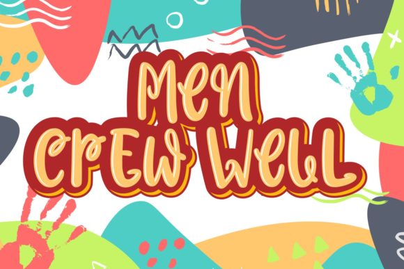 Men Crew Well Font Poster 1