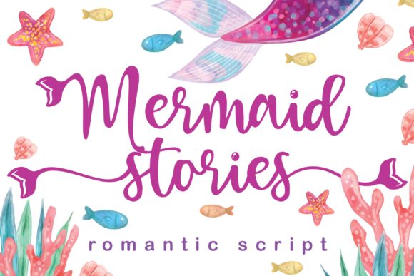 Mermaid Stories Font Poster 1