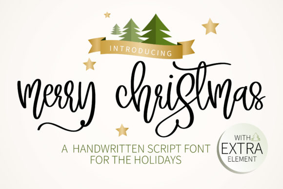 Merry Christmas Font Poster 1