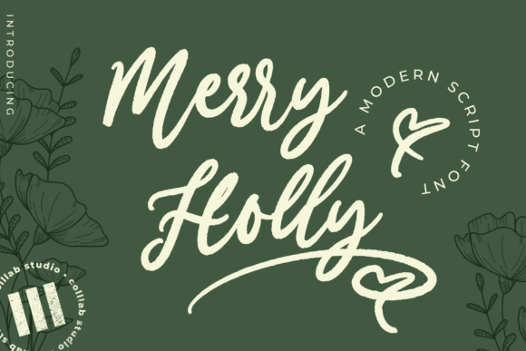 Merry Holly Font Poster 1