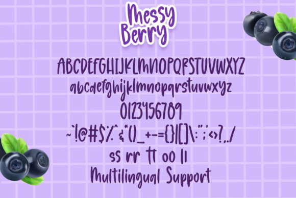 Messy Berry Font Poster 6