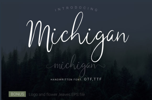 Michigan Font Poster 1