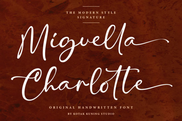 Miguella Charlotte Font Poster 1