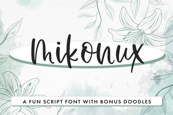 Mikonux a Fun Script with Doodles Font Poster 1