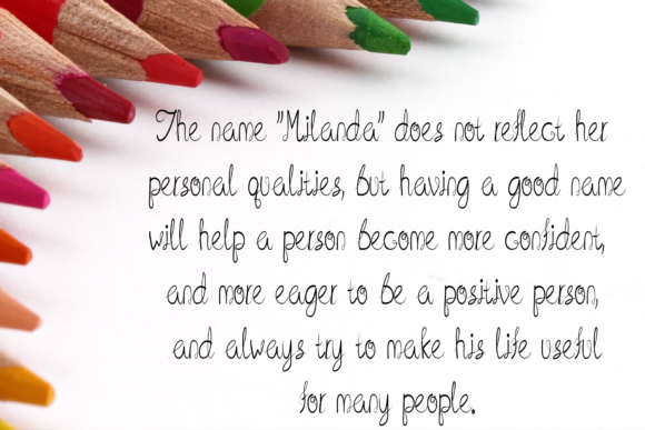 Milanda Font Poster 3