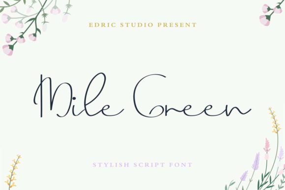 Mile Green Font Poster 2