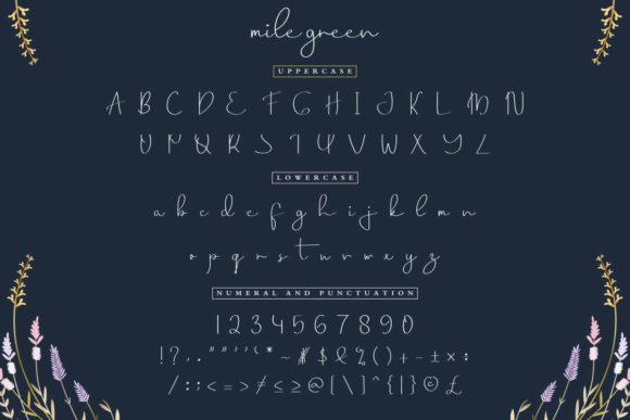 Mile Green Font Poster 4
