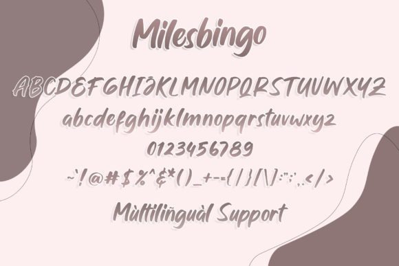 Milesbingo Font Poster 4
