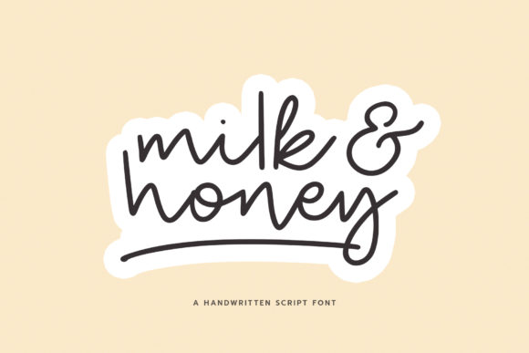 Milk and Honey Font Poster 1