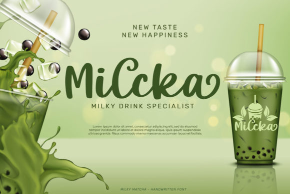 Milky Matcha Font Poster 4