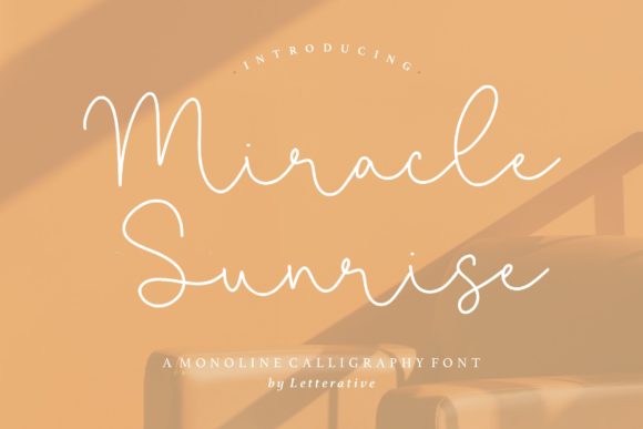 Miracle Sunrise Font Poster 1