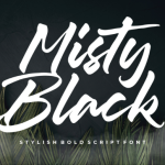 Misty Black Font Poster 1