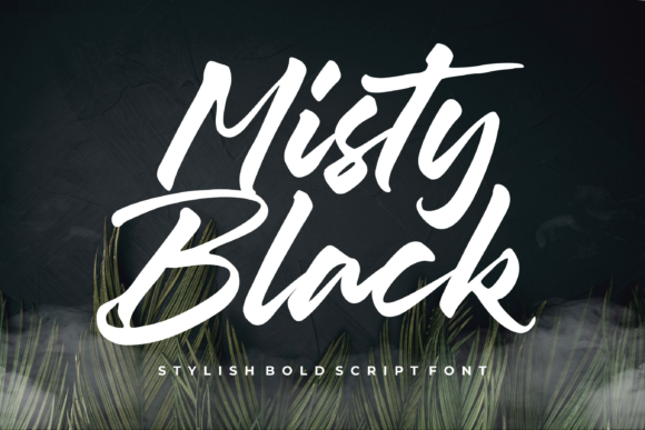 Misty Black Font Poster 1