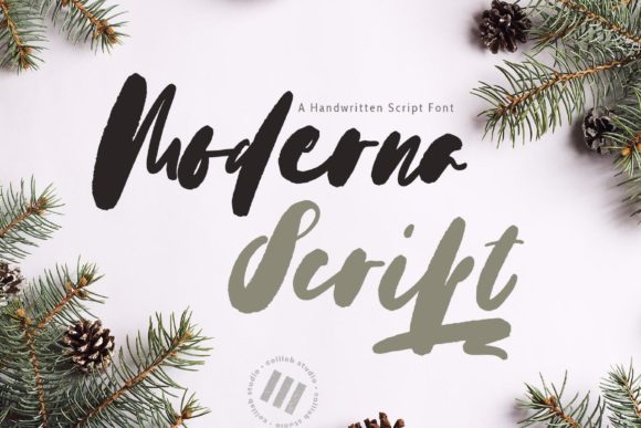 Moderna Script Font Poster 1