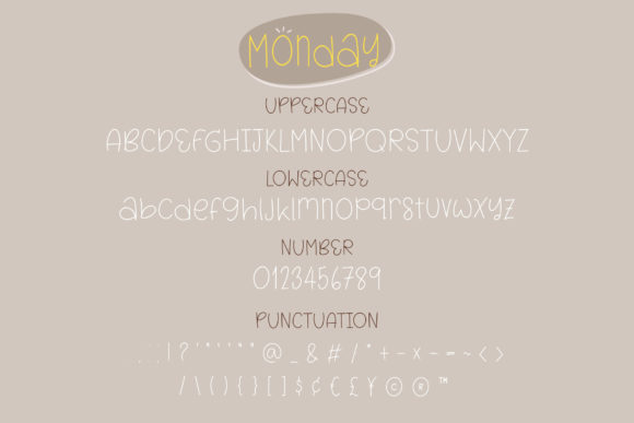 Monday Font Poster 3