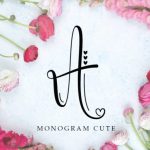 Monogram Cute Font Poster 1