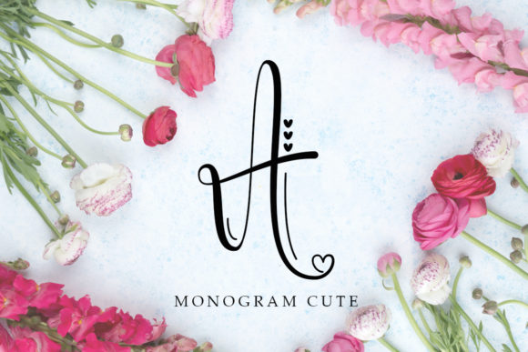 Monogram Cute Font Poster 1