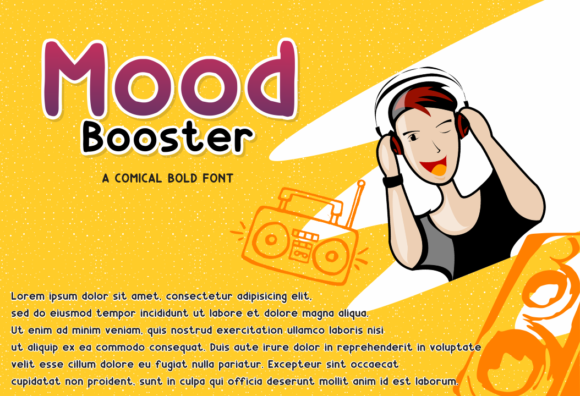Mood Boster Font Mood Boster Font Poster 1